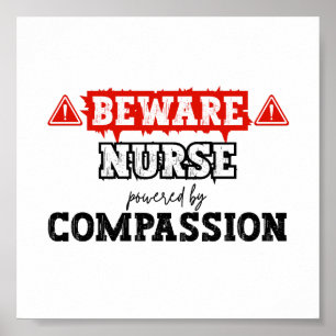 Nurse Powered By Compassion   Nurse & Healthcare Poster