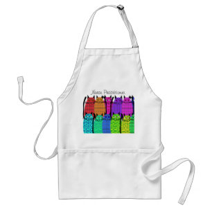 Nurse Practitioner Apron Whimsical Cats