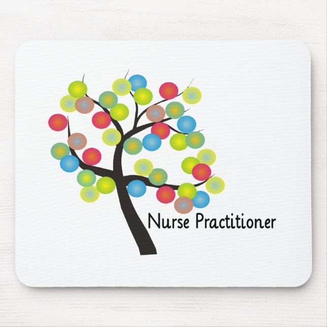 Nurse Practitioner Artsy Tree Design Gifts Mouse Mat (Front)