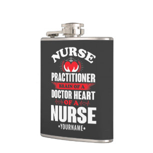 Nurse Practitioner Brains Of A Doctor Heart Of Hip Flask