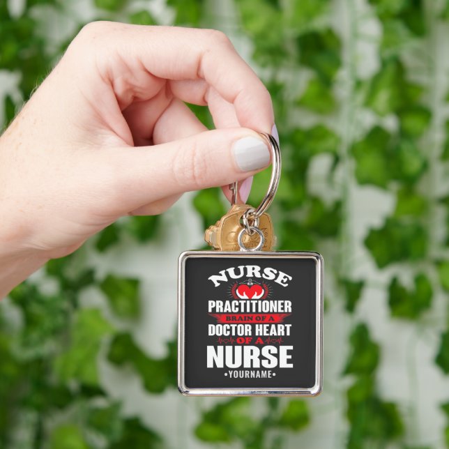 Nurse Practitioner Brains Of A Doctor Heart Of Key Ring (Hand)