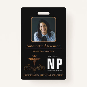Nurse Practitioner Caduceus ID Badge