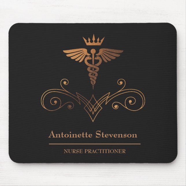 Nurse Practitioner Caduceus Mouse Mat (Front)