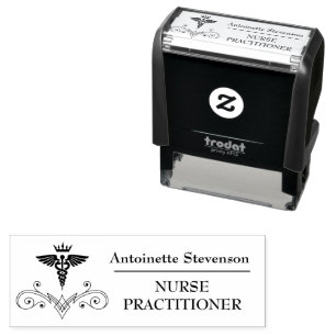 Nurse Practitioner Caduceus Self-inking Stamp