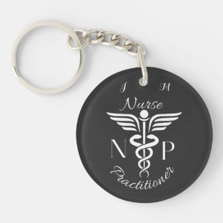 Nurse Practitioner Caduceus Symbol Personalised Key Ring