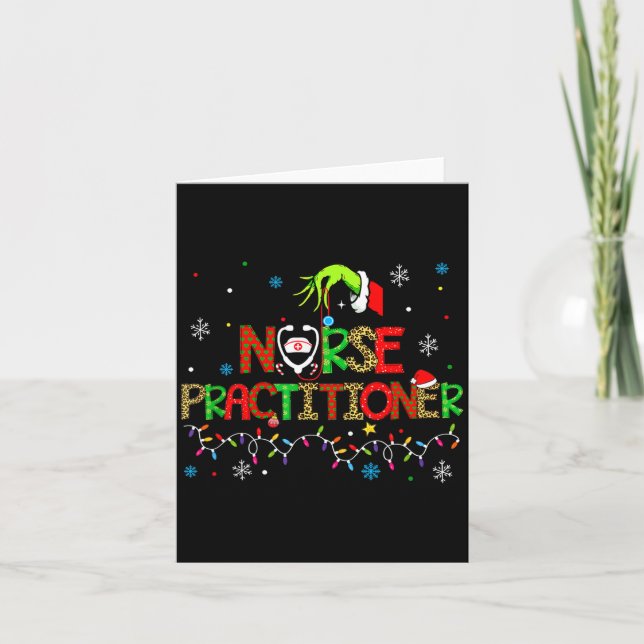 Nurse Practitioner Christmas Shirt For Women  Card (Front)