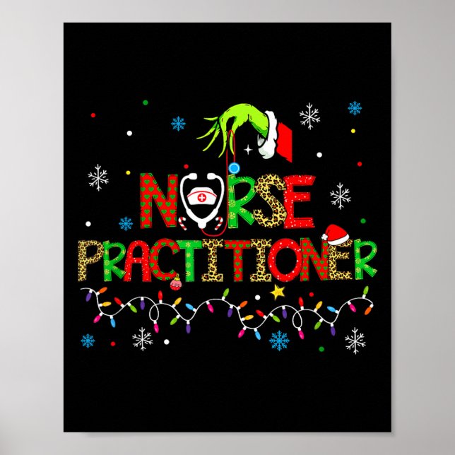 Nurse Practitioner Christmas Shirt For Women  Poster (Front)