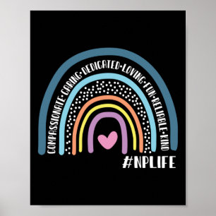 Nurse Practitioner Compassionate Caring Dedicated Poster