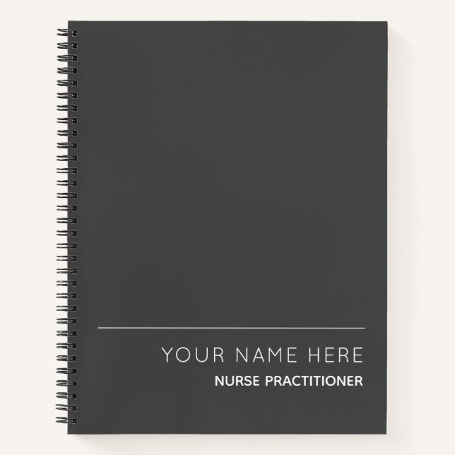Nurse Practitioner Custom Spiral Notebook (Front)