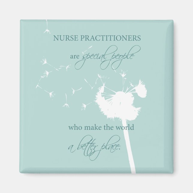 Nurse Practitioner Dandelion Magnet (Front)