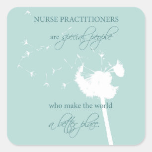 Nurse Practitioner Dandelion Square Sticker