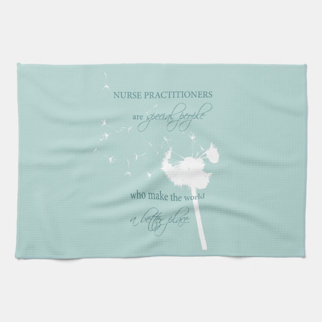 Nurse Practitioner Dandelion Tea Towel (Horizontal)