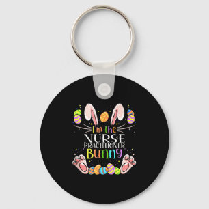 Nurse Practitioner Easter Family Party Bunny Face Key Ring