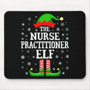 Nurse Practitioner Elf Funny Christmas Family Matc Mouse Mat