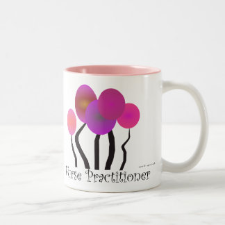 Nurse Practitioner Gifts Artsy Trees Design Two-Tone Coffee Mug