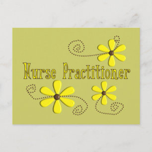 Nurse Practitioner Gifts Daisies Design Postcard