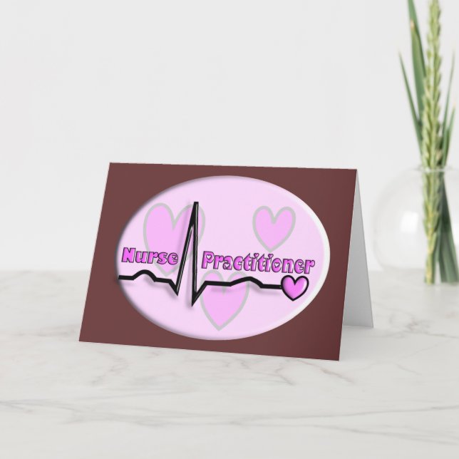 Nurse Practitioner Gifts- QRS Segment Design Card (Front)