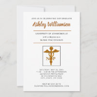 Nurse Practitioner Graduation Announcement Symbol