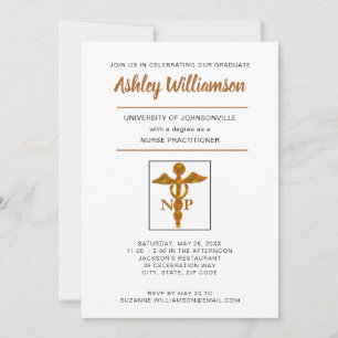 Nurse Practitioner Graduation Announcement Symbol