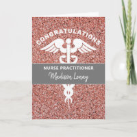 Nurse Practitioner Graduation Rose Gold Name