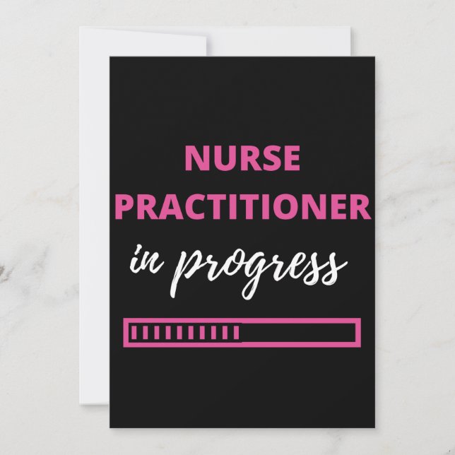 Nurse Practitioner In Progress Thank You Card (Front)