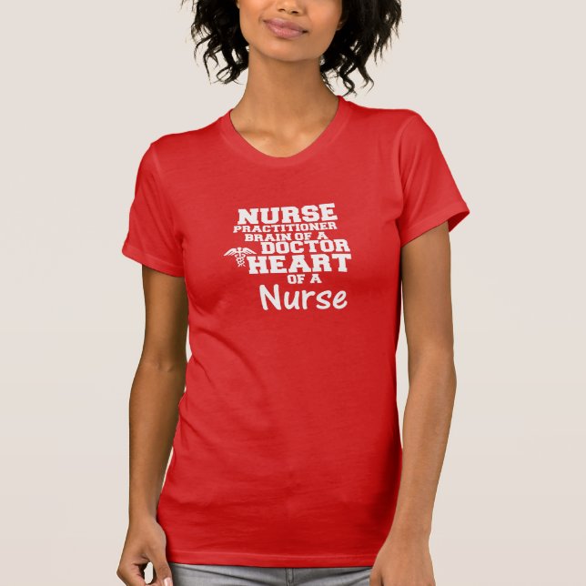 Nurse Practitioner Inspirational Red T-Shirt (Front)