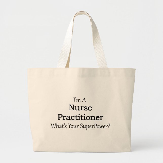 Nurse Practitioner Large Tote Bag (Front)