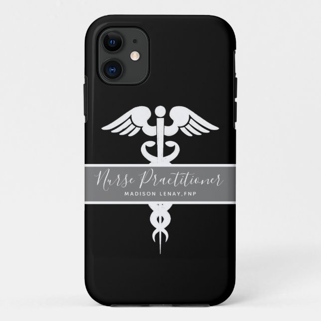 Nurse Practitioner Medical Caduceus Personalised Case-Mate iPhone Case (Back)