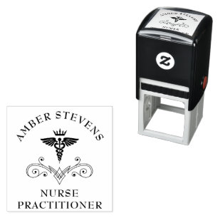 Nurse Practitioner Medical Caduceus Self-inking Stamp
