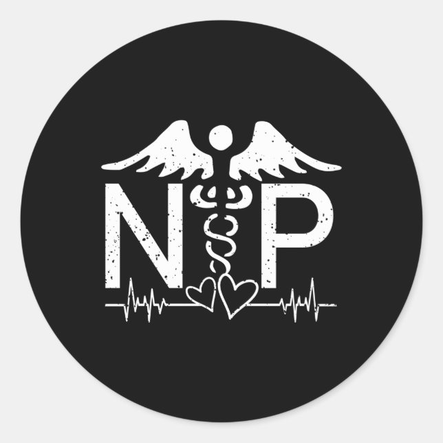 Nurse Practitioner Medical Nurse Nursing Classic Round Sticker (Front)
