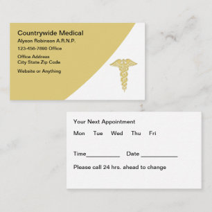 Nurse Practitioner Medical Office Appointment Card