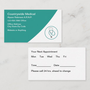 Nurse Practitioner Medical Office Appointment Card