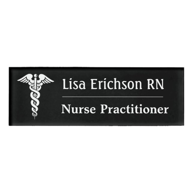 Nurse Practitioner Name Tag Personalised (Front)