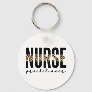 Nurse Practitioner NP cheetah Graduation Gifts Key Ring