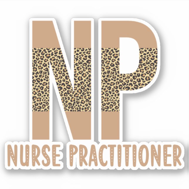 Nurse Practitioner NP nurse appreciation cheetah (Front)