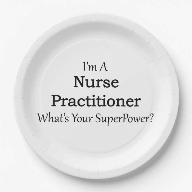 Nurse Practitioner Paper Plate (Front)