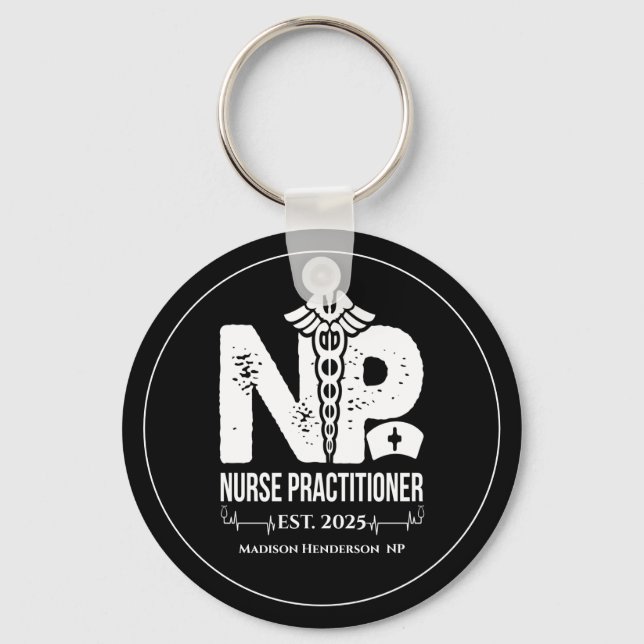  Nurse Practitioner Personalised Keychain (Front)