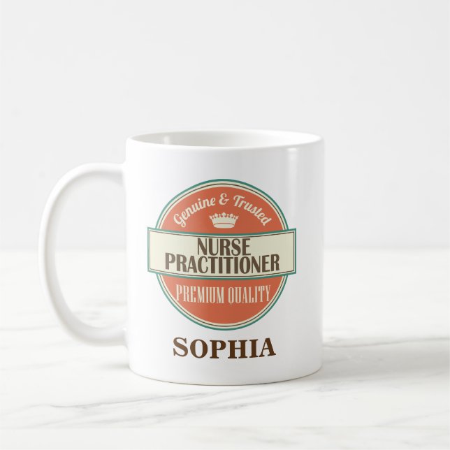 Nurse Practitioner Personalised Office Mug Gift (Left)