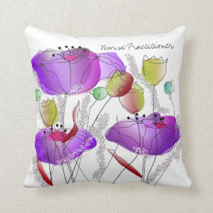 Nurse Practitioner Pillow Wildflowers