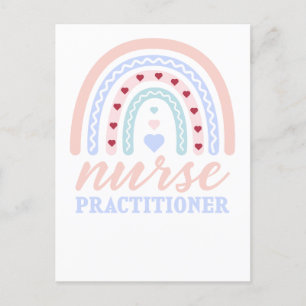 Nurse Practitioner Rainbow  Holiday Postcard