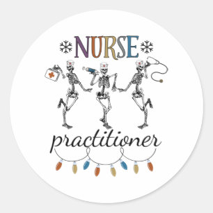 Nurse Practitioner Shirt Christmas Classic Round Sticker