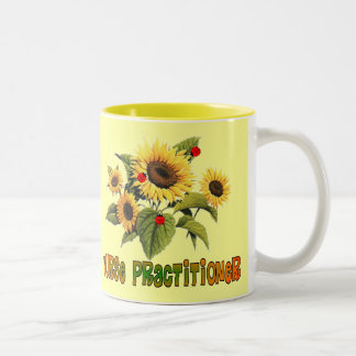 Nurse Practitioner Sunflower Design Gifts Two-Tone Coffee Mug