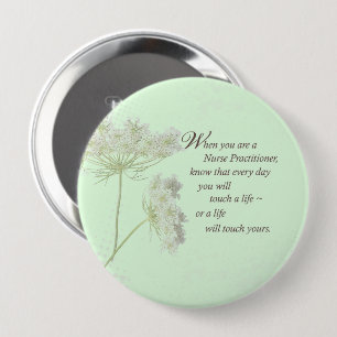 Nurse Practitioner Touch Lives Wildflower 10 Cm Round Badge