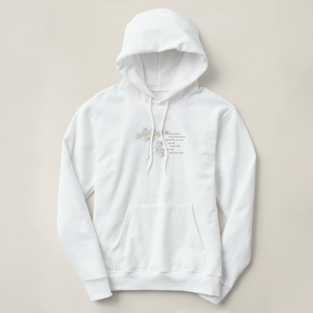 Nurse Practitioner Touch Lives Wildflower Hoodie (Design Front)