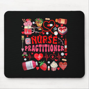 Nurse Practitioner Valentine's Day Nurse Tools Cut Mouse Mat