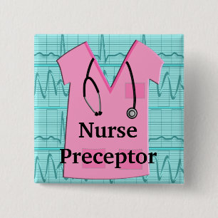 Nurse Preceptor Button Scrub Top