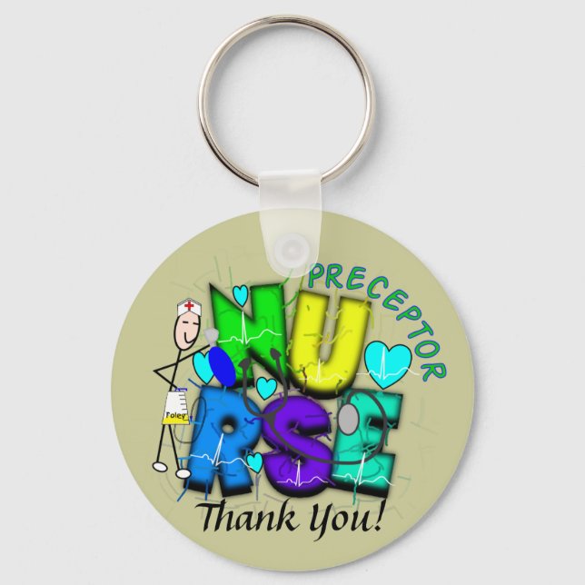 Nurse Preceptor "Thank  You" Gifts Key Ring (Front)
