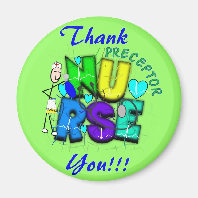 Nurse Preceptor "Thank  You" Gifts Magnet (Front)