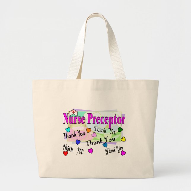Nurse Preceptor THANK YOU Large Tote Bag (Front)