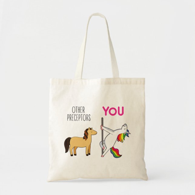 Nurse Preceptor Unicorn Funny Tote Bag (Front)